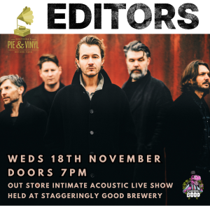 Editors - "Surface, Echo & Sound" Album Launch Live Show